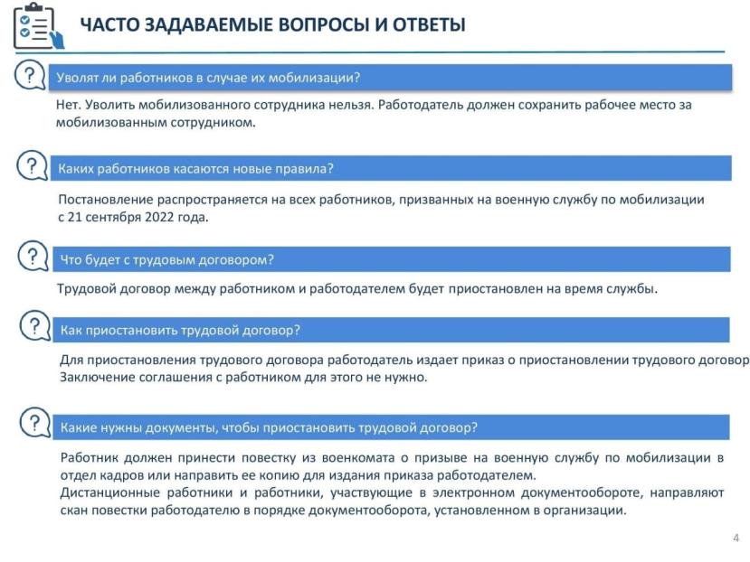 Меры поддержки для граждан Российской Федерации, призванных на военную службу мобилизации